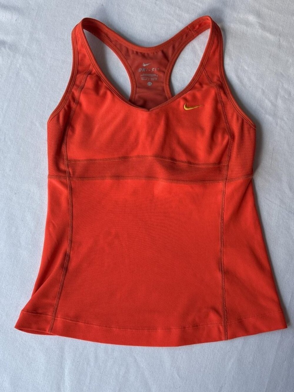 Vintage 2010 Nike Dri-FIT Athletic Tank Top Infrared Coral Orange Racerback XS